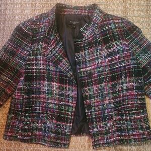 Talbots Women's Vibrant Plaid Blazer